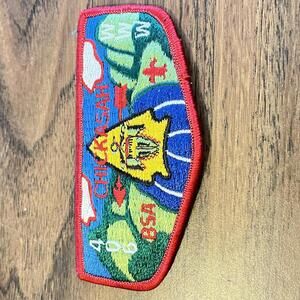 Chickasah BSA 406 WWW Order of the Arrow Flap Patch Red Border